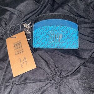 Steve Madden Black and Blue Key Card Holder